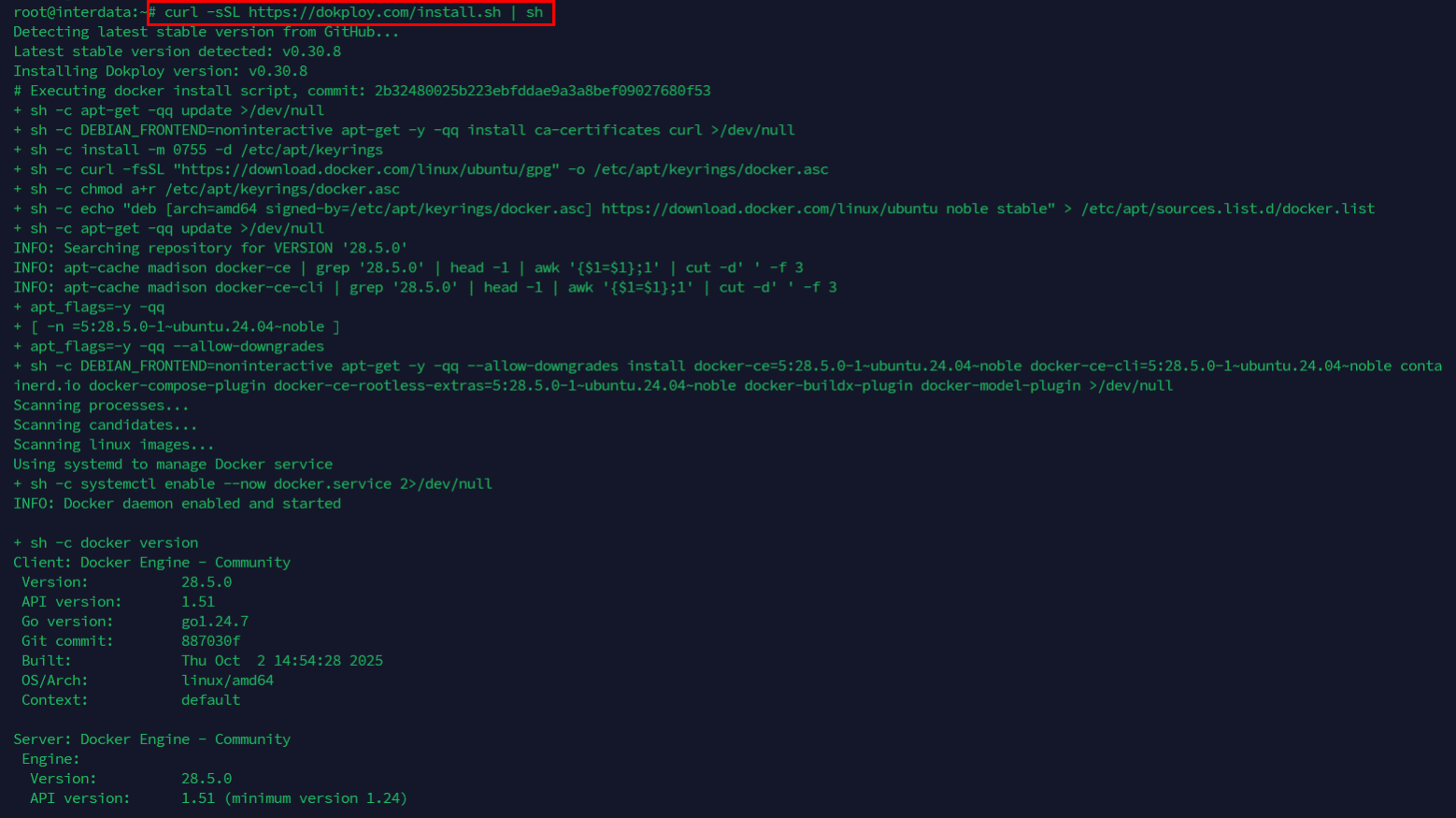 cài đặt Dokploy trên Ubuntu bằng script tự động