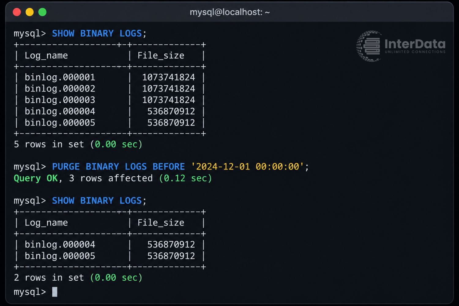 Dọn dẹp MySQL Binlog