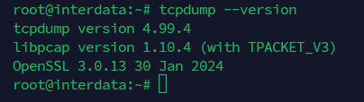 Hướng Dẫn Sử Dụng Lệnh tcpdump Trên Linux Từ Cơ Bản Đến Nâng Cao 3 Kiểm tra phiên bản tcpdump cài đặt thành công