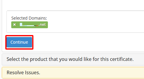 Hướng dẫn cài đặt SSL/TLS Certificates trên cPanel từ A-Z mới nhất 3 Nhấn nút Continue