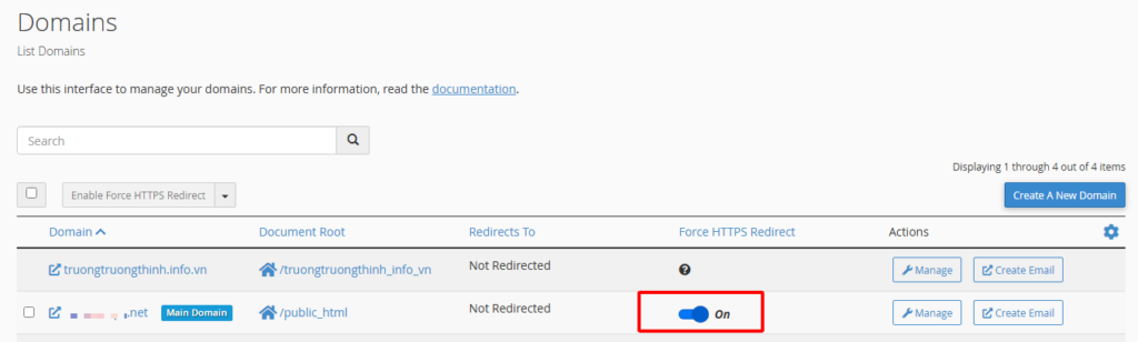 Hướng dẫn cài đặt SSL/TLS Certificates trên cPanel từ A-Z mới nhất 6 Sử dụng tính năng Force HTTPS Redirection trên cPanel